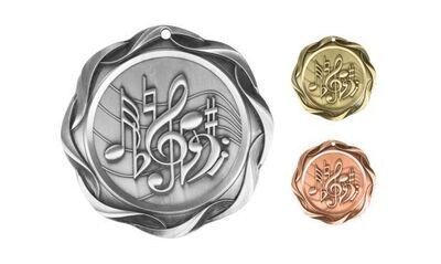 Fusion Music Medallion: Antique Silver 3"-107075