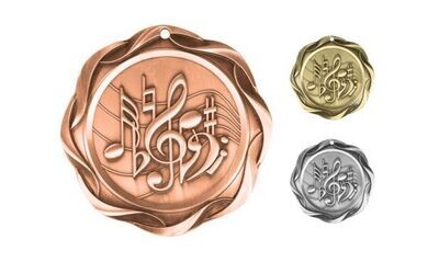 Fusion Music Medallion: Antique Bronze 3"-107076