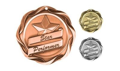 Fusion Star Performer Medallion: Antique Bronze 3"-107073