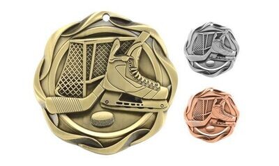 Fusion Hockey Medallion: Antique Gold 3"-107077