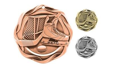 Fusion Hockey Medallion: Antique Bronze 3"-107079