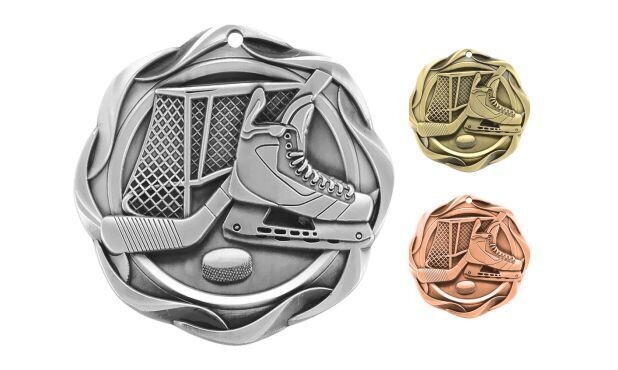 Fusion Hockey Medallion: Antique Silver 3"-107078
