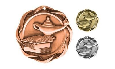 Fusion Lamp of Knowledge Medallion: Antique Bronze 3"-107085