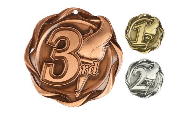 Fusion 3rd Place Medallion: Antique Bronze 3"-107088