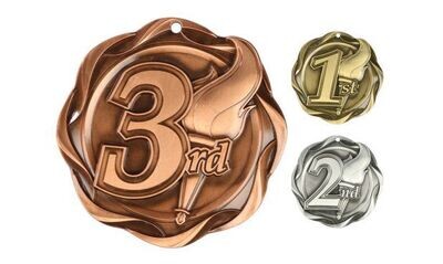 Fusion 3rd Place Medallion: Antique Bronze 3"-107088