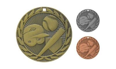 Iron Baseball Medallion: Antique Gold 2 Iron Baseball Medallion: Antique Gold 2"-107090