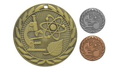 Iron Science Medallion: Antique Gold 2"-107093