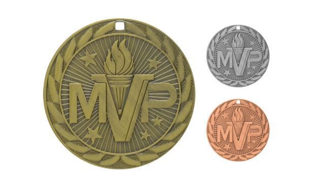 Iron MVP Medallion: Antique Gold 2"-107102