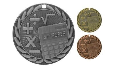 Iron Math Medallion: Antique Silver 2"-107100