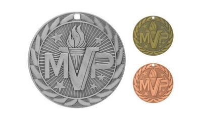 Iron MVP Medallion: Antique Silver 2"-107103