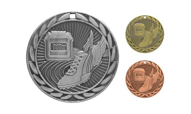 Iron Track Medallion: Antique Silver: 2"-107118