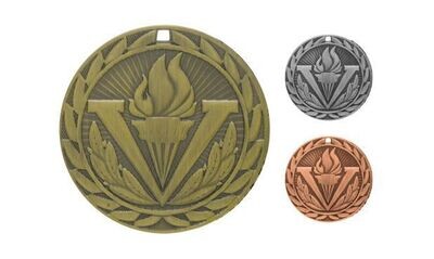Iron Victory Medallion: Antique Gold 2"-107141