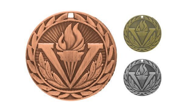 Iron Victory Medallion: Antique Bronze 2"