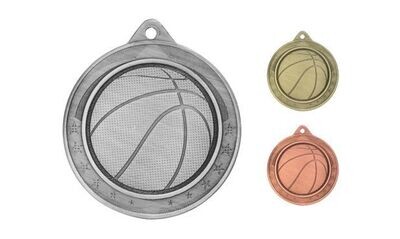 Legacy Basketball Medallion: Antique Silver 2"-107874