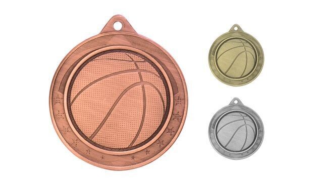 Legacy Basketball Medallion: Antique Bronze 2"-107875