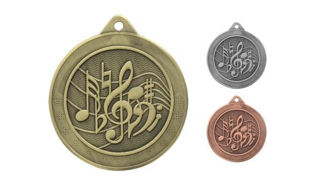 Legacy Music Medallion: Antique Gold 2"-107879