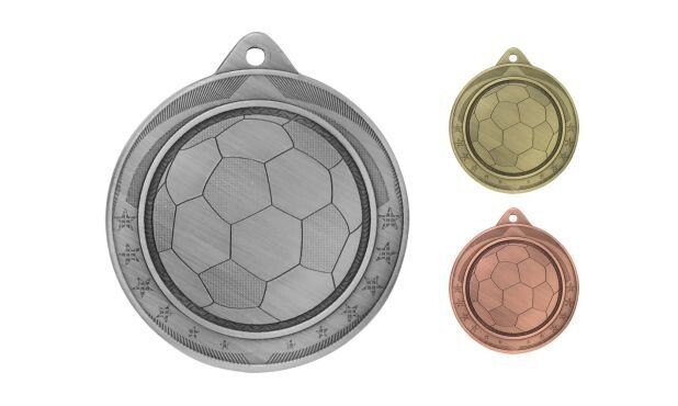 Legacy Soccer Medallion: Antique Silver 2"-107883