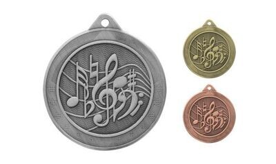 Legacy Music Medallion: Antique Silver 2"-107880