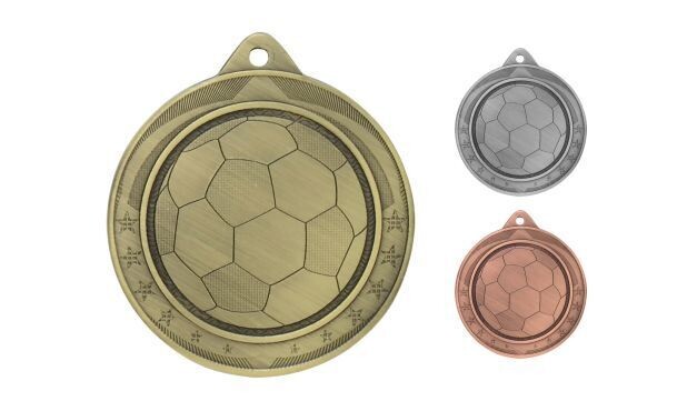 Legacy Soccer Medallion: Antique Gold 2"-107882