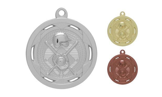 Strata Baseball Medallion: Bright Silver 2"-107897