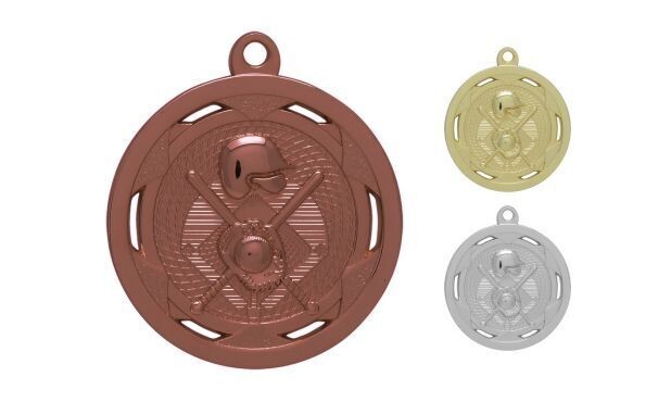 Strata Baseball Medallion: Antique Bronze 2"-107898