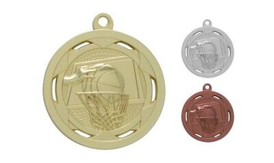 Strata Basketball Medallion: Bright Gold 2"-107899