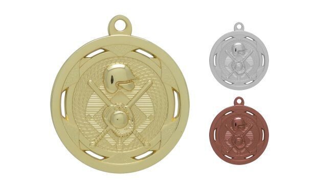 Strata Baseball Medallion: Bright Gold 2"-107896