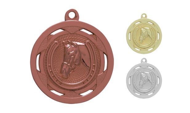 Strata Equestrian Medallion: Antique Bronze 2"-107913