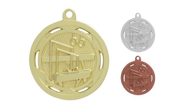 Strata Gymnastics Medallion: Bright Gold 2"-107914
