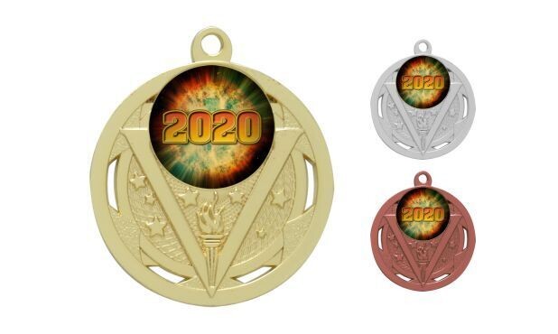 Strata Victory Medallion: Bright Gold 1"-107929