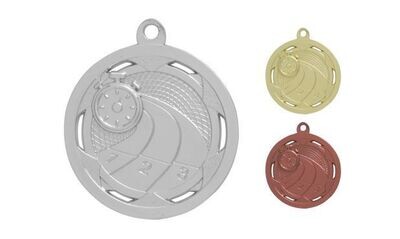 Strata Track Medallion: Bright Silver 2"-107927