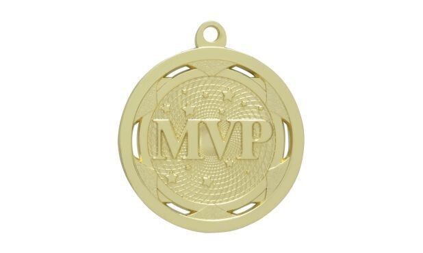 Strata MVP Medallion: Bright Gold 2"-107935