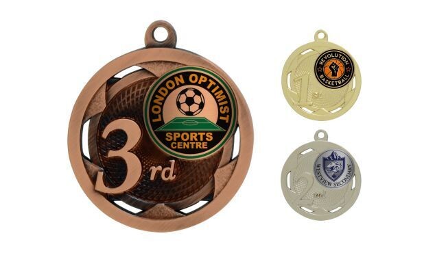 Strata 3rd Place Medallion: Antique Bronze 1"-107938