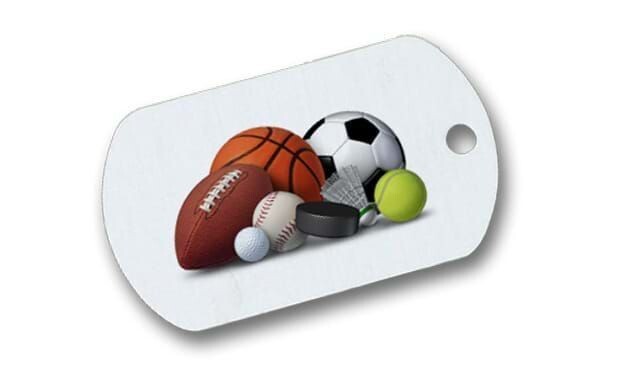 White Aluminum Dog Tag