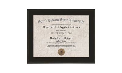Matte Black Finish Slide-In Plaque with Certificate Window: 13" x 10-1/2"-100766
