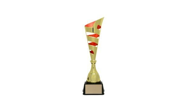 Gold/Red Vito Cup Trophy: 14-1/2"-100807