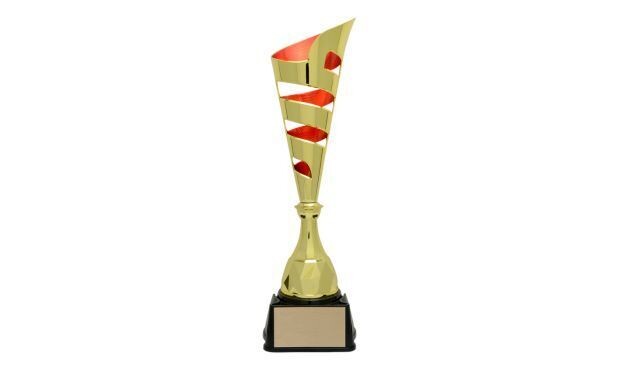 Gold/Red Vito Cup Trophy: 16"