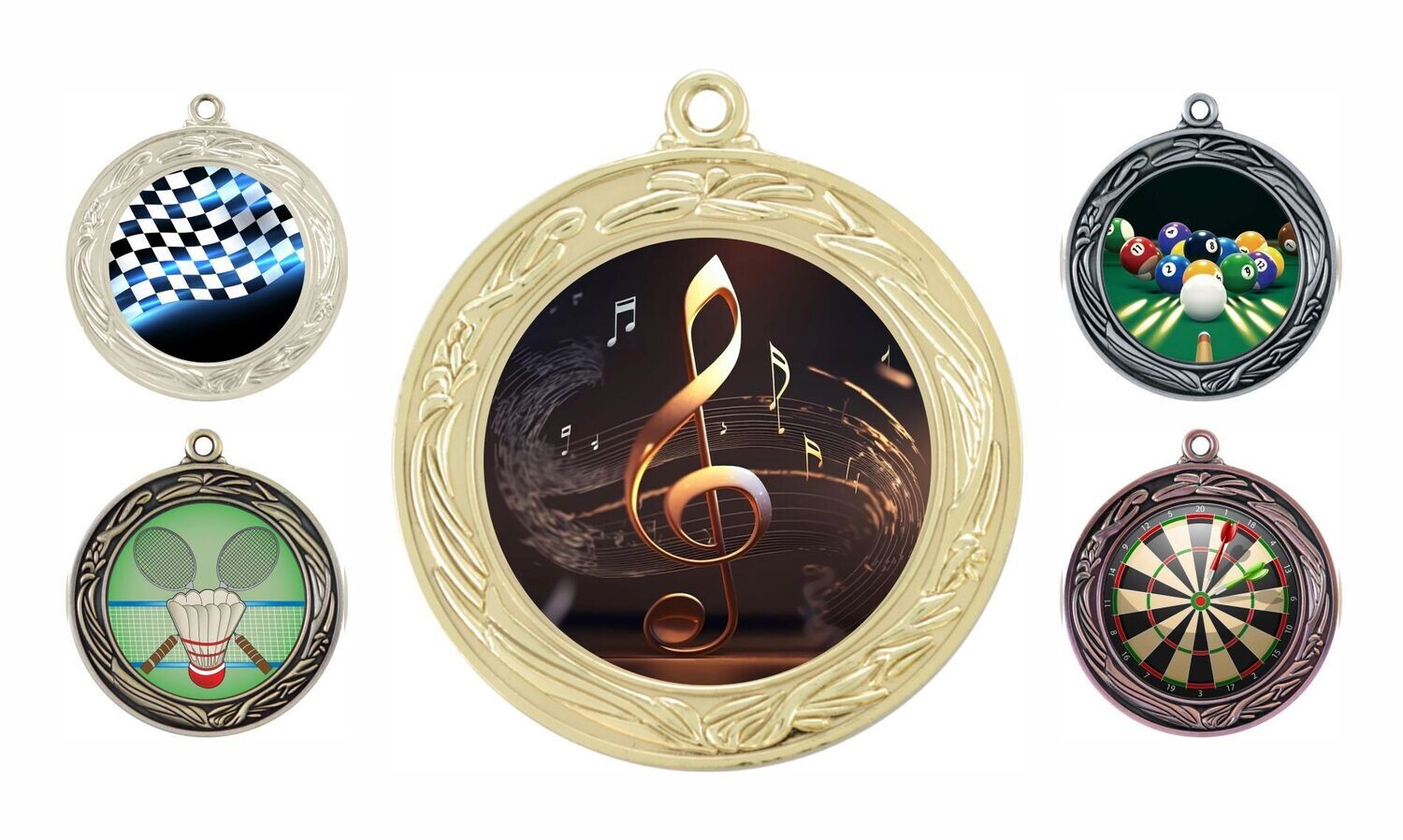 Laurel Universal Insert Medallion: Bright Gold 2-3/4"-105818