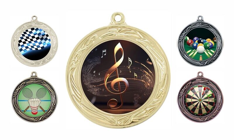 Laurel Universal Insert Medallion: Bright Gold 2-3/4"-105818
