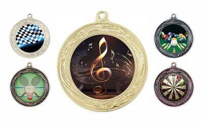 Laurel Universal Insert Medallion: Bright Gold 2-3/4"-105818
