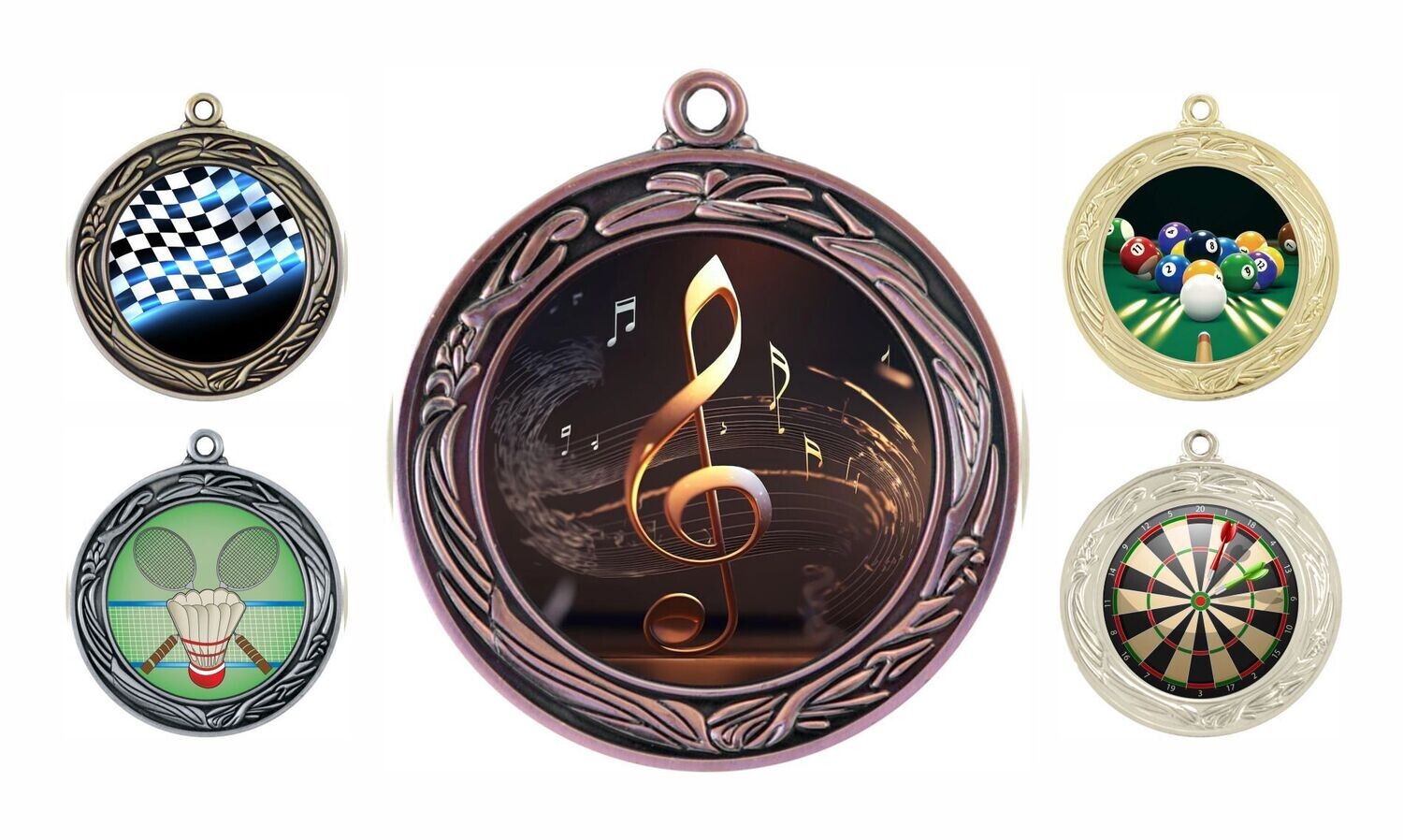 Laurel Universal Insert Medallion: Antique Bronze 2-3/4"-105822