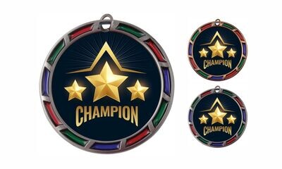 Stained Glass Universal Medallion: Antique Silver 2-1/2"-105851