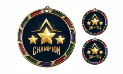Stained Glass Universal Medallion: Antique Gold 2-1/2"-105850