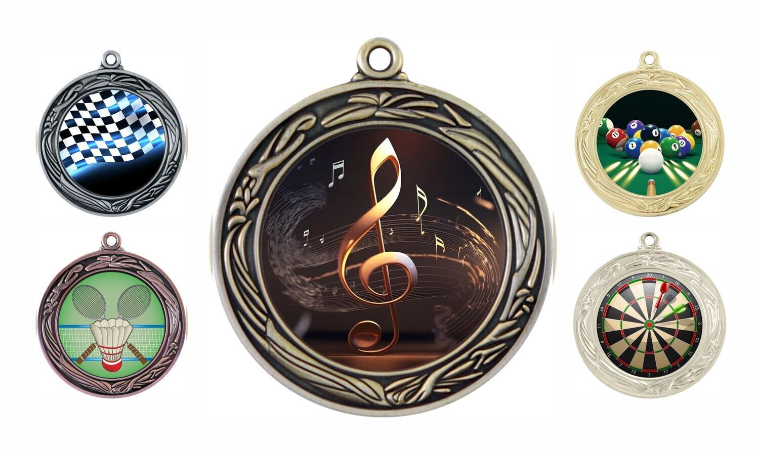 Laurel Universal Insert Medallion: Antique Gold 2-3/4"-105820