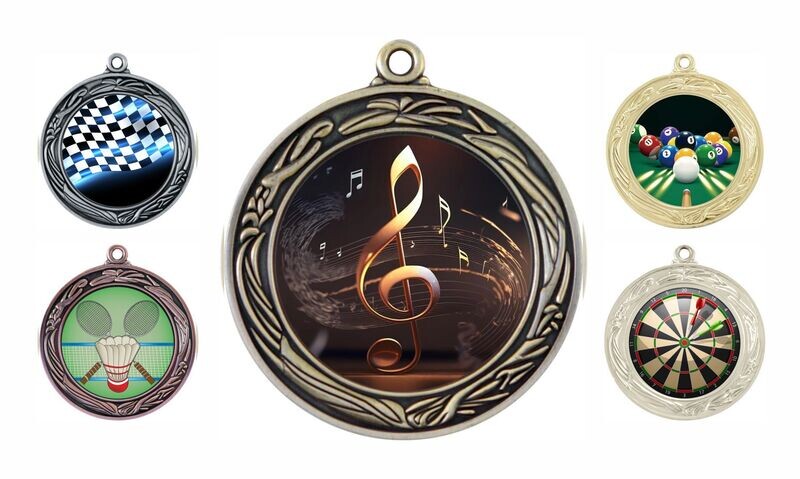 Laurel Universal Insert Medallion: Antique Gold 2-3/4"-105820
