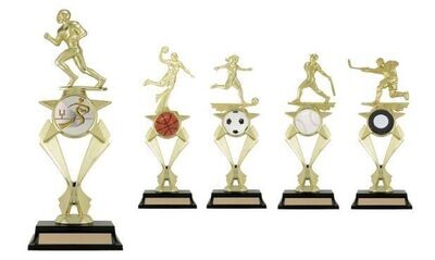 Ascent Ribbon Trophy with Figure: 12"-106925