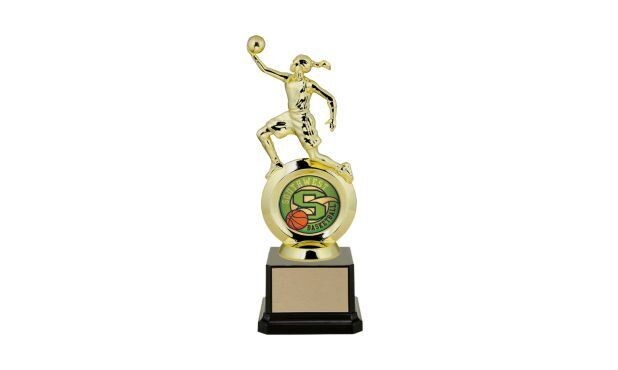 First Choice Female Basketball Trophy with Custom Insert: 8-1/4"-107232