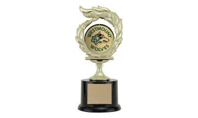 Flame Trophy with Custom Insert: 7-3/4"-106939