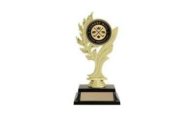 Tree Leaf Trophy with Custom Insert: 7"-107217