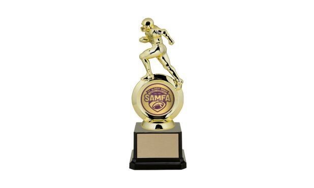 First Choice Football Trophy with Custom Insert: 8-1/4"-107234